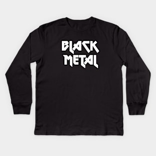 black metal logo Kids Long Sleeve T-Shirt